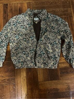 Vintage 100% silk Floral Bomber Jacket - Multicolor